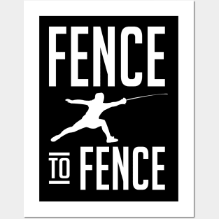 Fence to Fence (white) Posters and Art